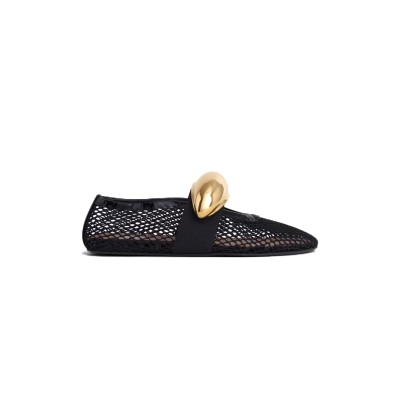 ALAÏA BALLET FLATS IN FISHNET AA3A057TK007